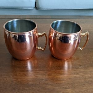 2 Moscow mule metal cups / mugs - used once